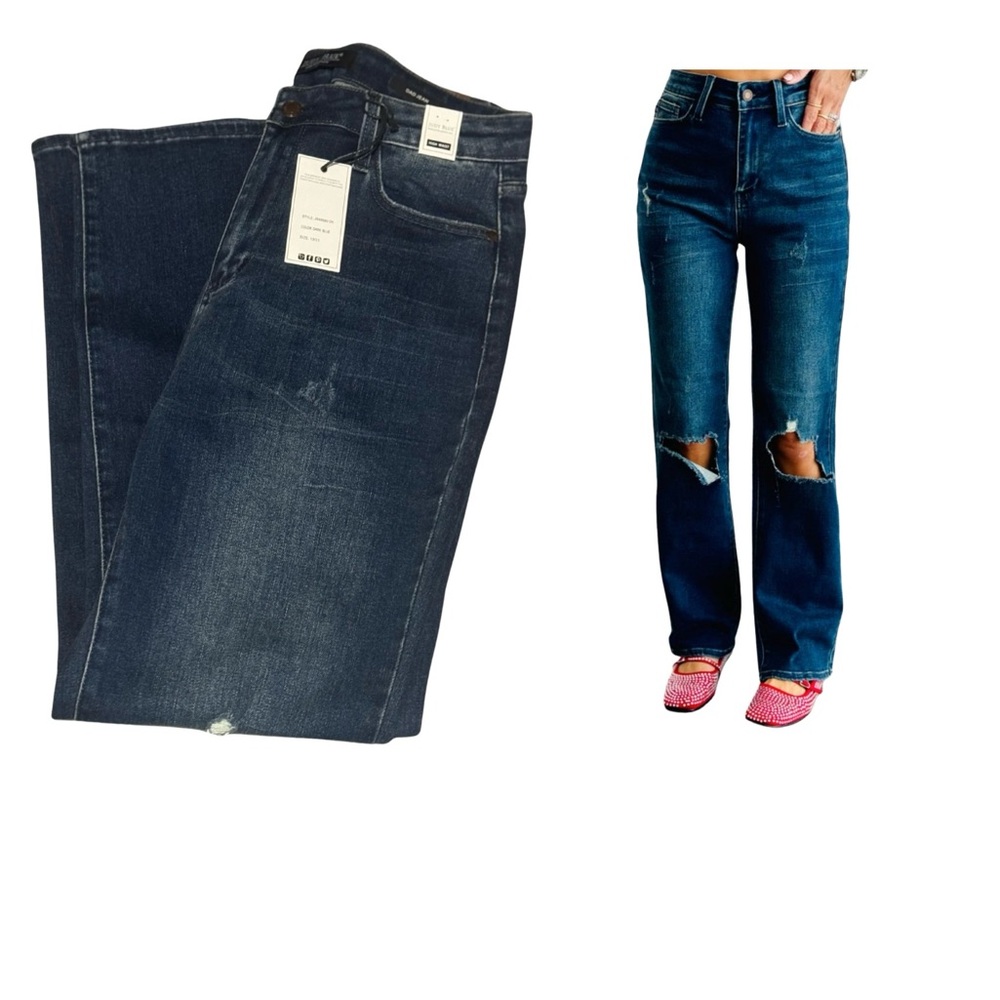 Judy Blue Dark Wash Straight Leg Jeans